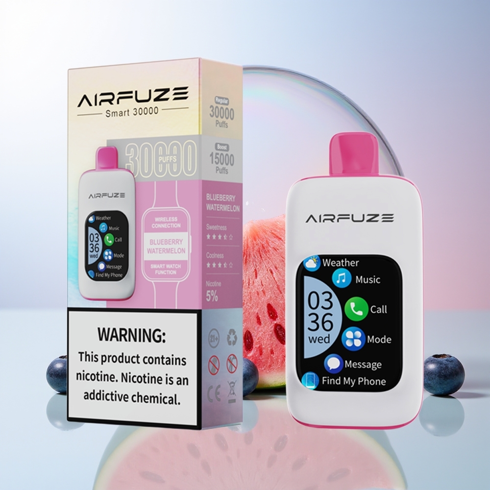 Wholesale Croatia AirFuze Smart 30000 Pufova Jednokratna Vape Borovnica Lubenica 5 900mAh Type-C 201\\TFT
